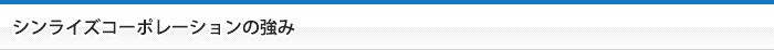 シンライズコーポレーションの強み